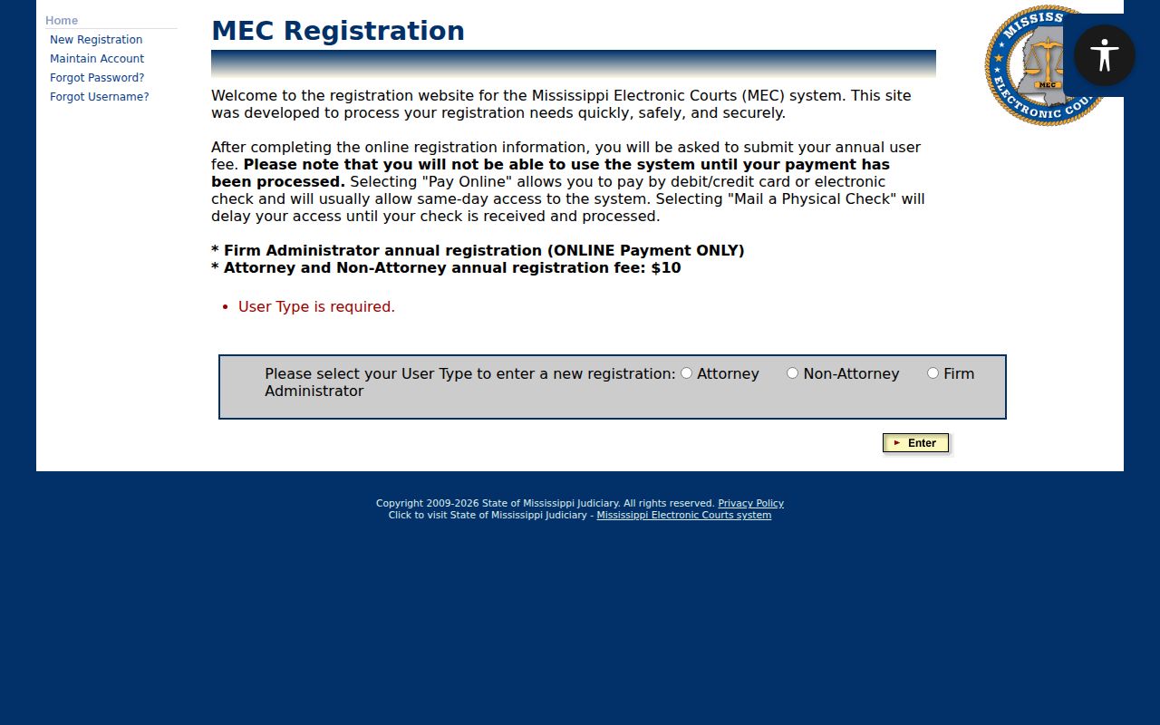 Newton County case search PAMEC registration
