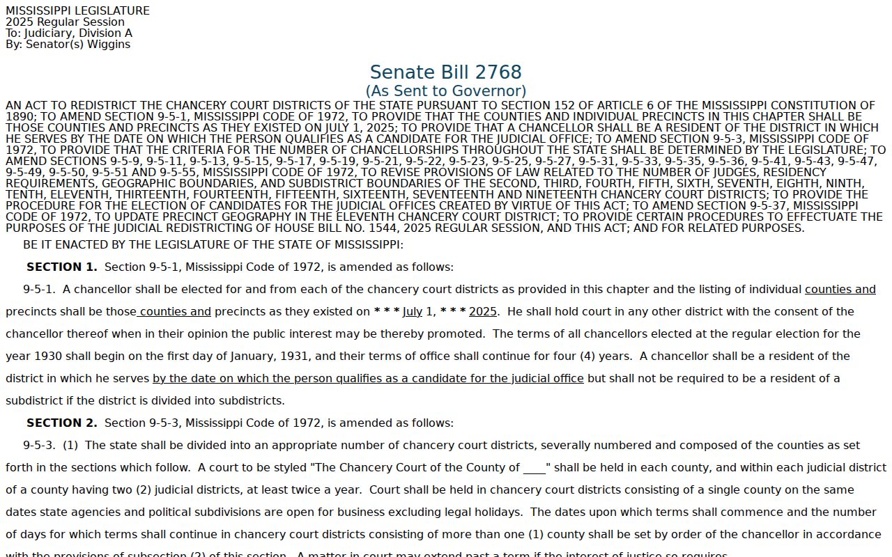 Newton County civil docket Mississippi civil court legislation