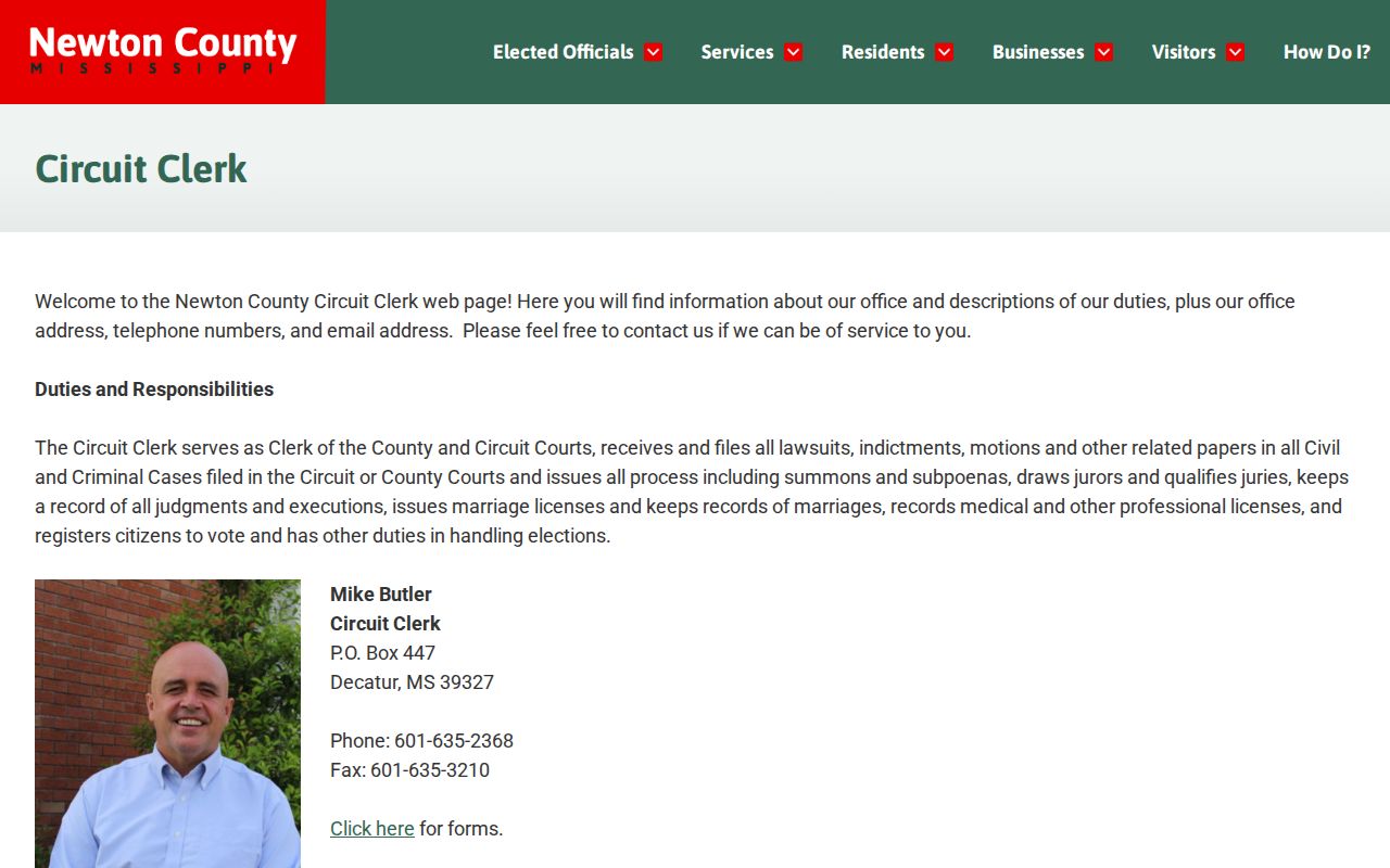 Newton County court docket Circuit Clerk office information